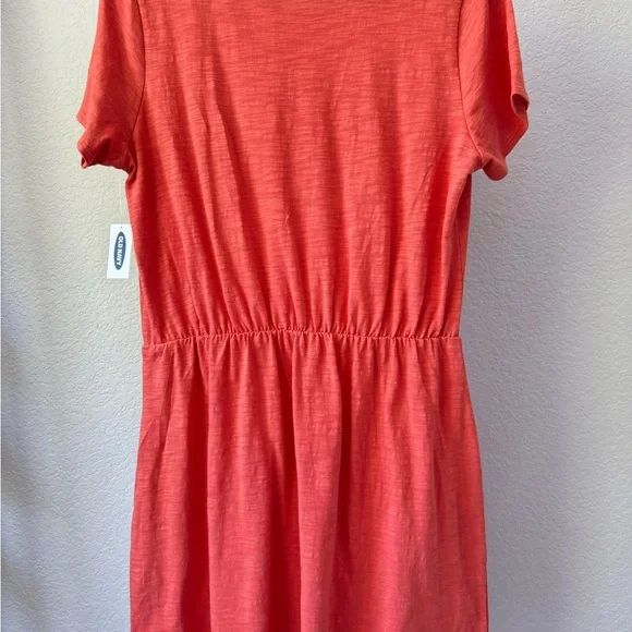 Old Navy Shirt Dress Women Large Petite Orange Cotton Summer Basic Casual NWT - Picture 6 of 10